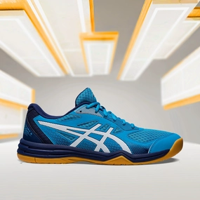 ASICS Upcourt 5 Men's Badminton Shoes Island Blue / White Asics Shoes San Diego