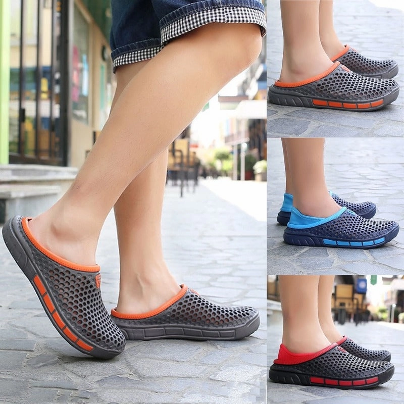 Supportive Slides Unisex Summer Hollow Slippers Fashion Outdoor Breathable Couple Beach Sandal