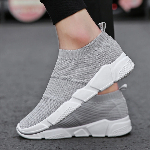 Best High Arch Running Shoes Men Socks Sneakers Black White Fashion Casual Shoes Breathable Mesh Comfortable Light Slip-on Flat Shoes Loafers