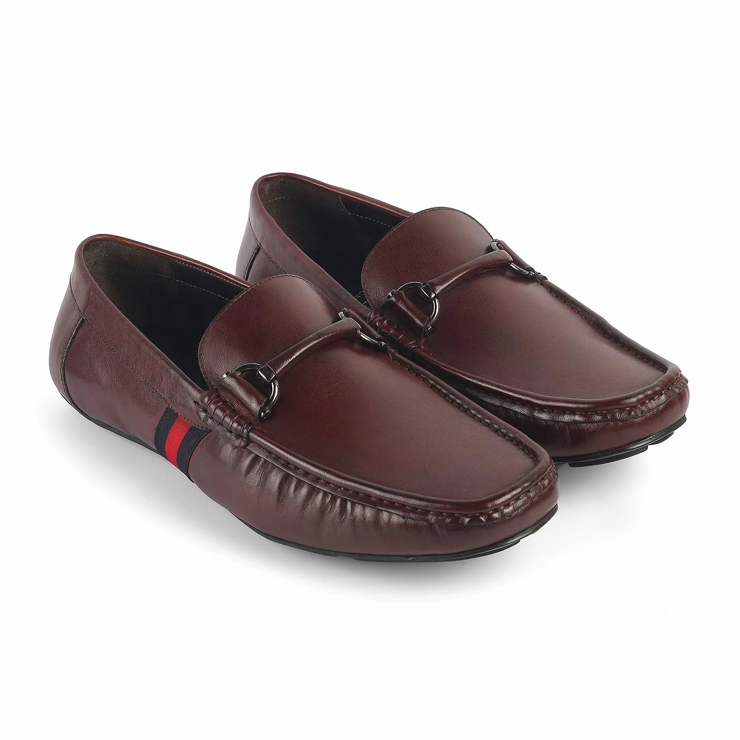 Outfit With Loafers Tresmode Monoco Wine Men's Leather Driving Loafers