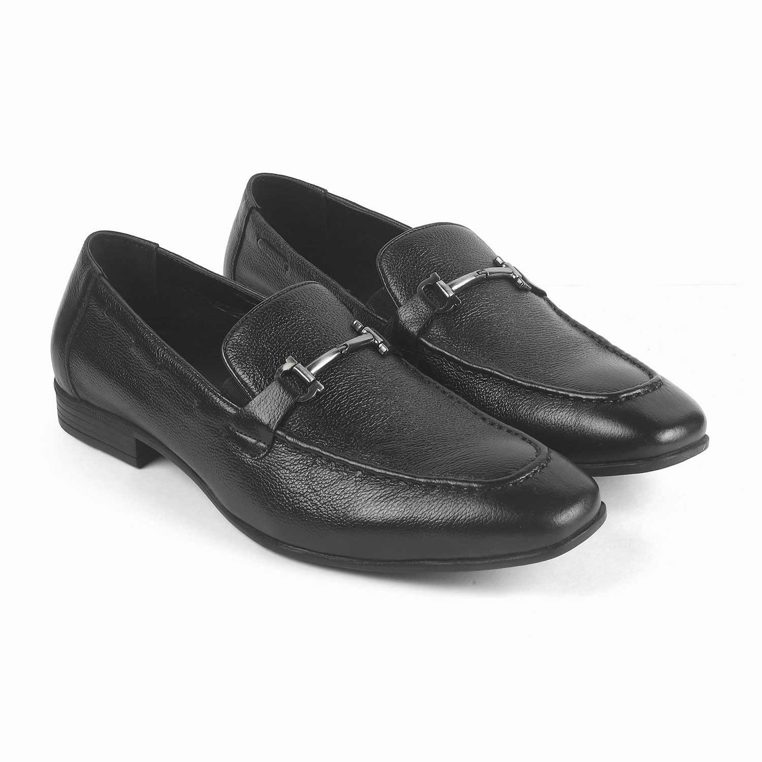Tresmode Obaa Black Men's Leather Loafers Purple Loafers