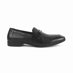 High Heel Loafers Outfit Tresmode Obaa Black Men's Leather Loafers