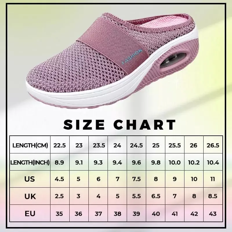 Women's Breathable Lightweight Air Cushion Slip-On Walking Slipper B112 Slides With Pearls