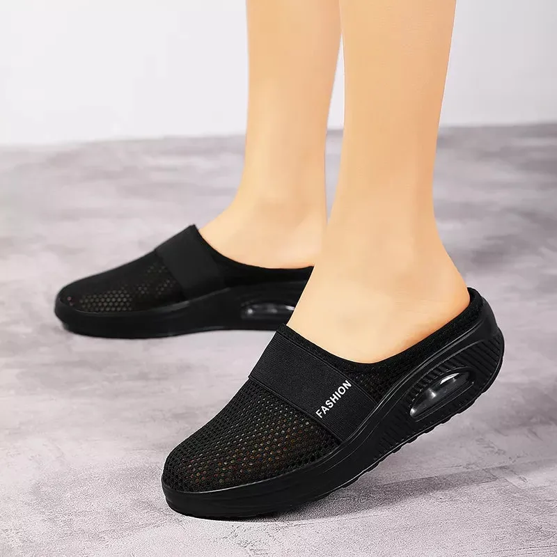 Women's Breathable Lightweight Air Cushion Slip-On Walking Slipper B112 Day Slippers