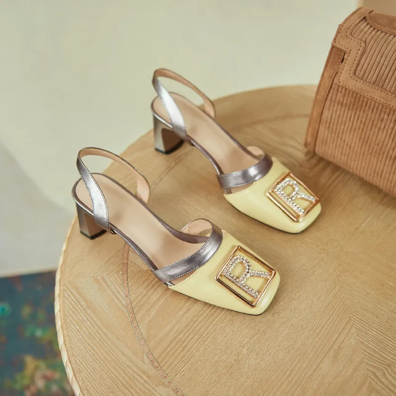 USS Shoes Lucia Women's Square Toe Dress Sandals Sandals With Closed Toe