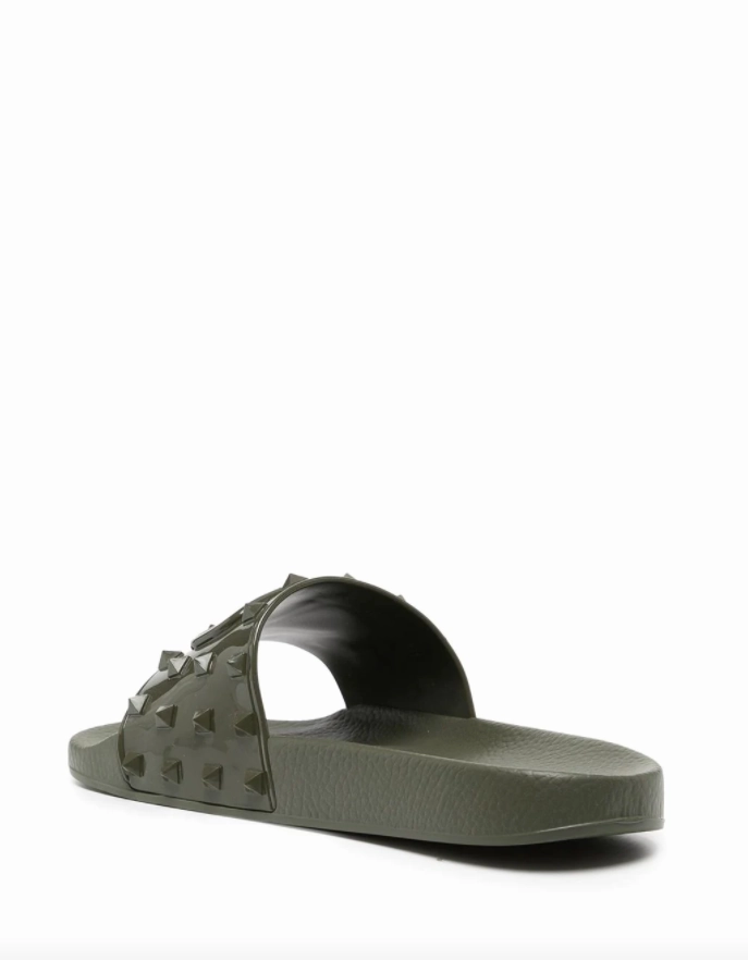 Insoles For Sandals Valentino Garavani Vlogo Rockstud flat slides