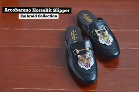 701 Slipper Horsebit Lion Embroid Willow And Ruby Slippers
