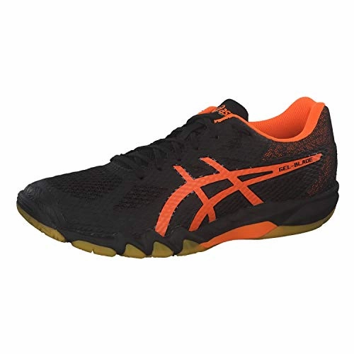 ASICS Gel-Blade 7 Men's Badminton Shoes (Black-Shocking Orange, 10) Asics Shoes Pronation