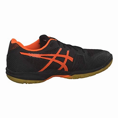 Asics Shoes Foam ASICS Gel-Blade 7 Men's Badminton Shoes (Black-Shocking Orange, 10)