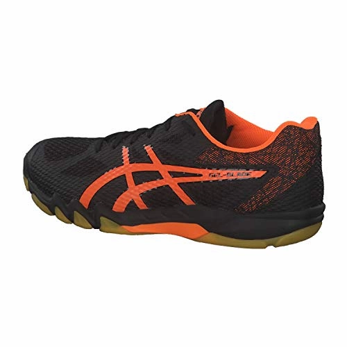 ASICS Gel-Blade 7 Men's Badminton Shoes (Black-Shocking Orange, 10) Asics Walking Shoes Arch Support