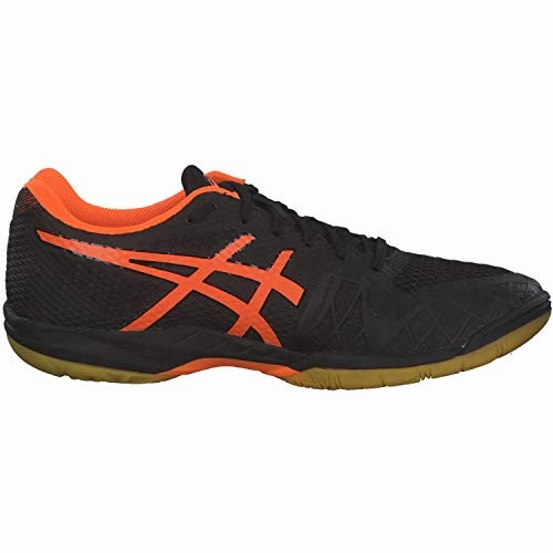 Asics Turf Soccer Shoes ASICS Gel-Blade 7 Men's Badminton Shoes (Black-Shocking Orange, 10)