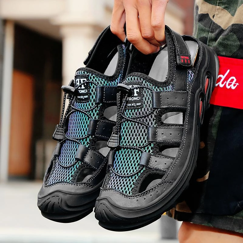 Men's Outdoor Leather Mesh Beach Sandals Sanuk Slippers Sale