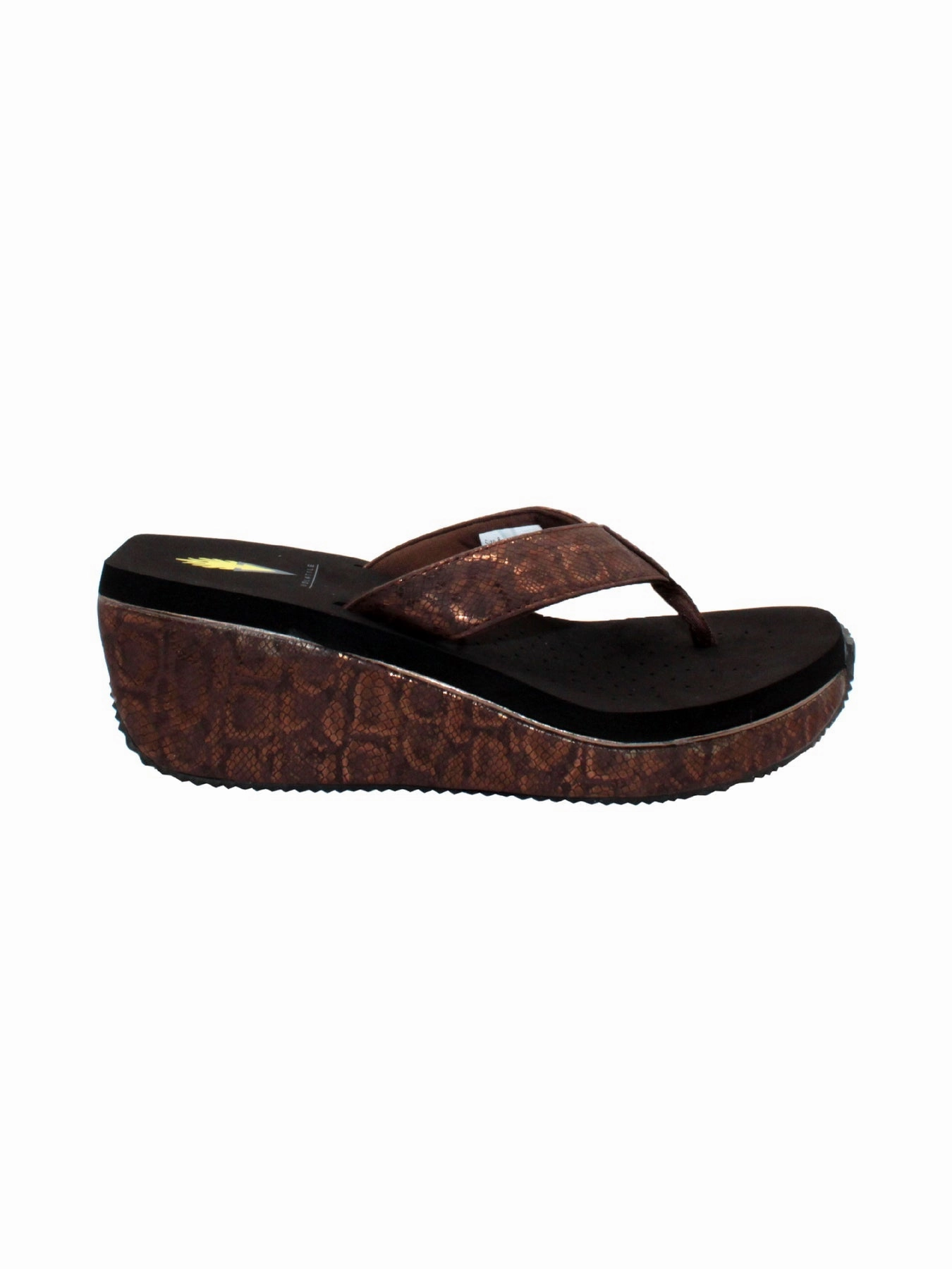 Fabric Flip Flops VOLATILE Women's Frappachino Wedge Sandal