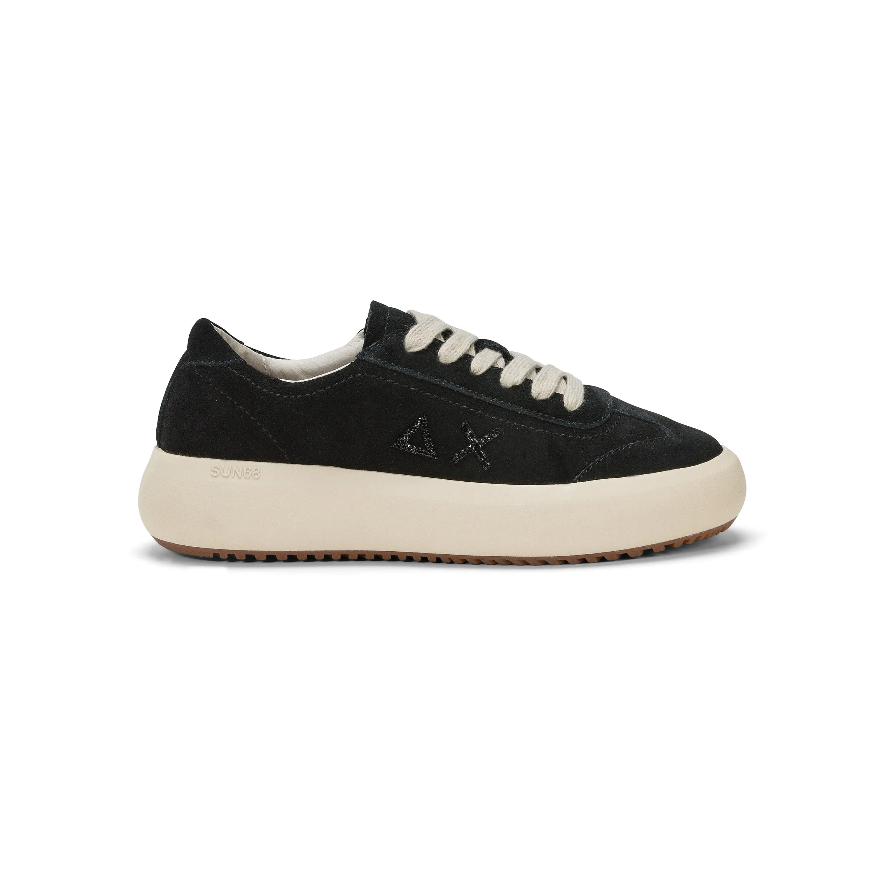 SUN68 JUNO SUEDE BLACK SNEAKERS FOR WOMEN Angela Simmons Sneakers