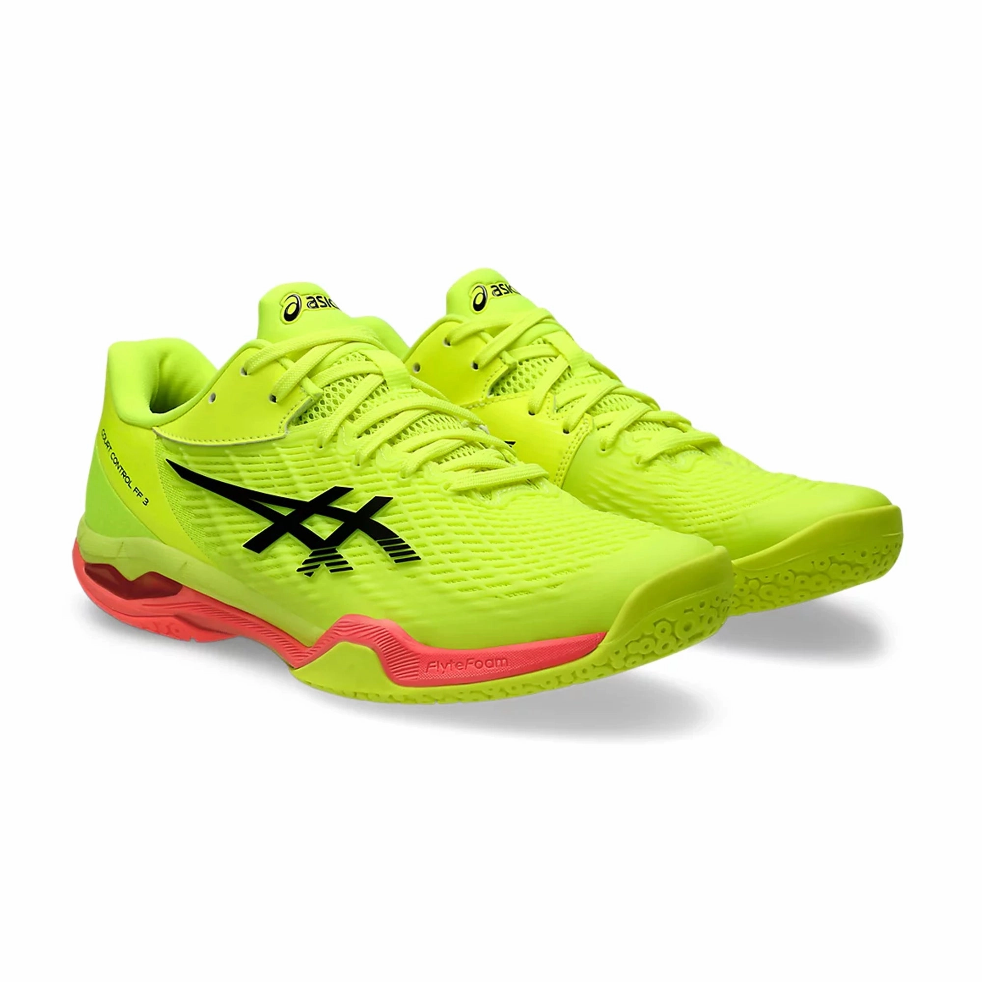 Asics Court Control FF3 Paris (Safety Yellow/ Black) Badminton Shoes Asics Gel Contend 4 Running Shoes