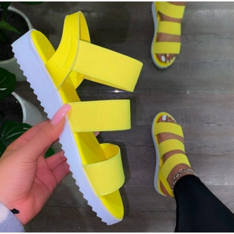 Stiletto Heel Sandals Women Sandals Summer Shoes Casual Slip On Ladies Flats Shoes