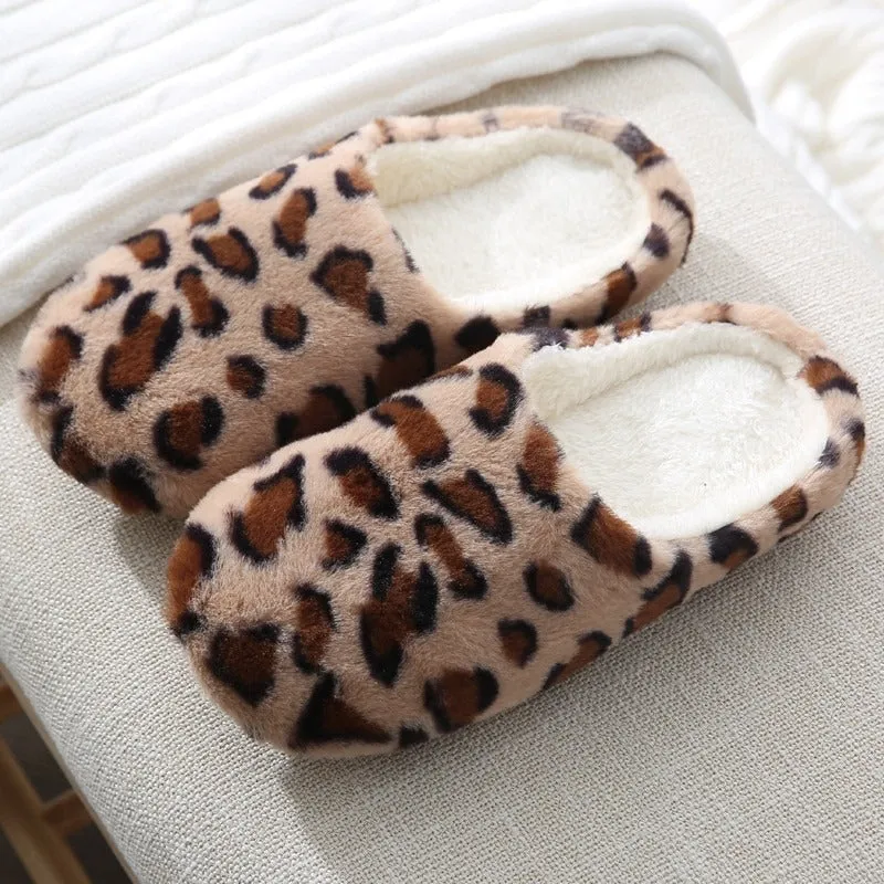 4d Foam Slides Warm Plush Women Bedroom Slippers