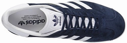 Adidas Youth Futsal Shoes Adidas Originals Men's Gazelle Lace-up Sneaker,Collegiate Navy/White/Gold Met.,10 M US