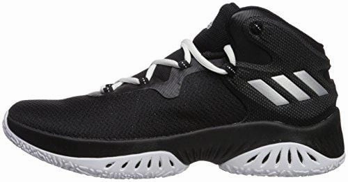 Adidas Campus Tennis Shoes adidas Men's Explosive Bounce Basketball Shoes, Black/Metallic Silver/White, (11 M US)