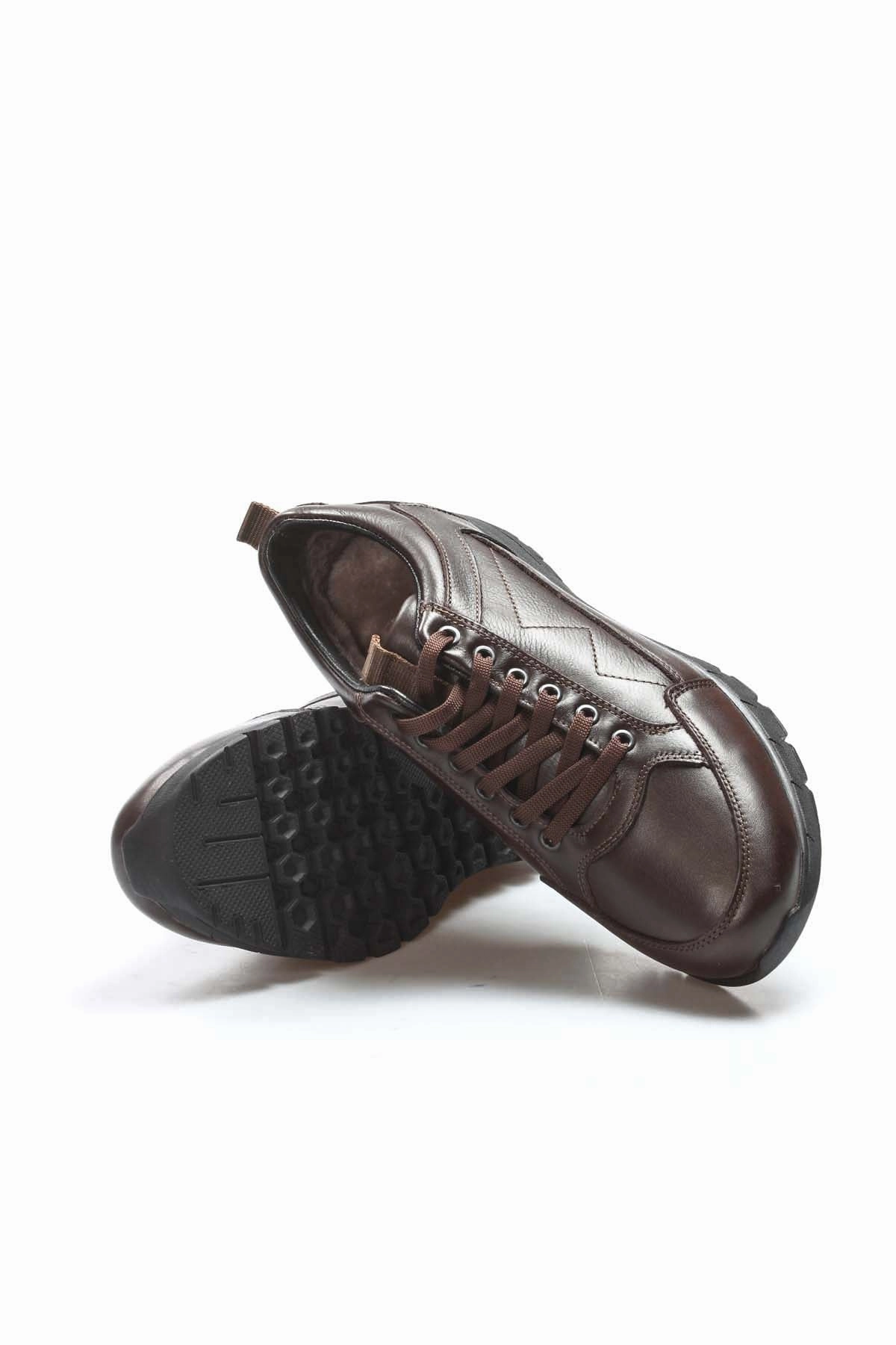 FST Genuine Leather Fur-lined Men's Casual Shoes 723KMA2021 Brown - Rowland Heights Casual Shoes At Famous Footwear