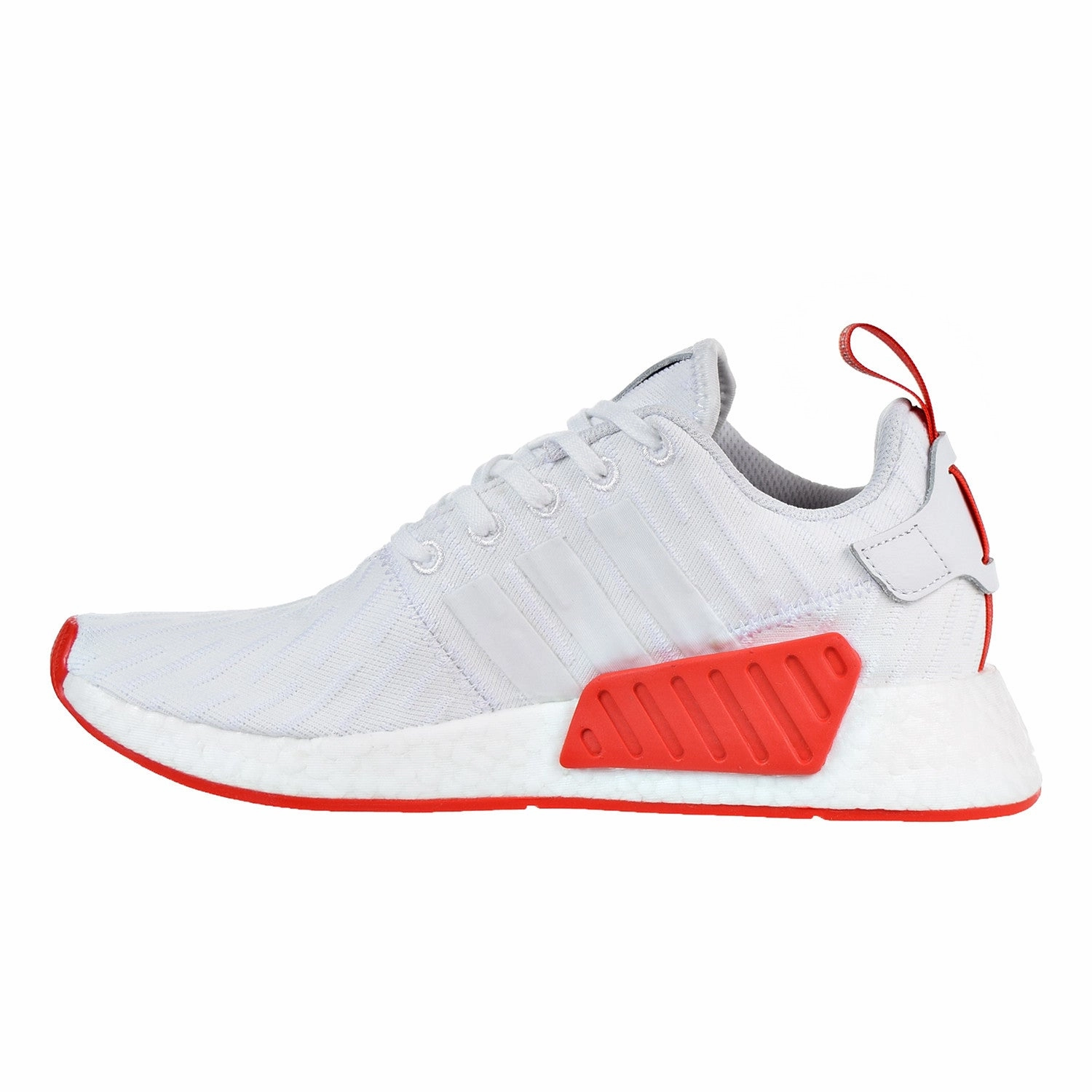 Adidas NMD_R2 Primeknit Men's Shoe White/Core Red Turf Adidas Soccer Shoes