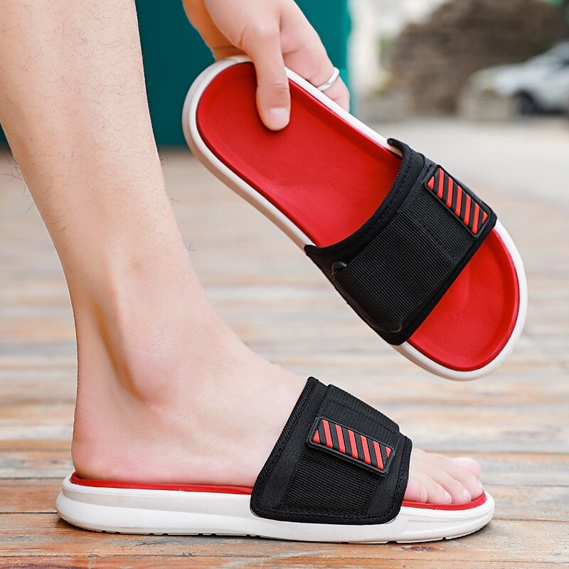 WHOHOLL Men's Summer Non Slip Casual Slipper Sandals Extra Wide Slip On Slippers