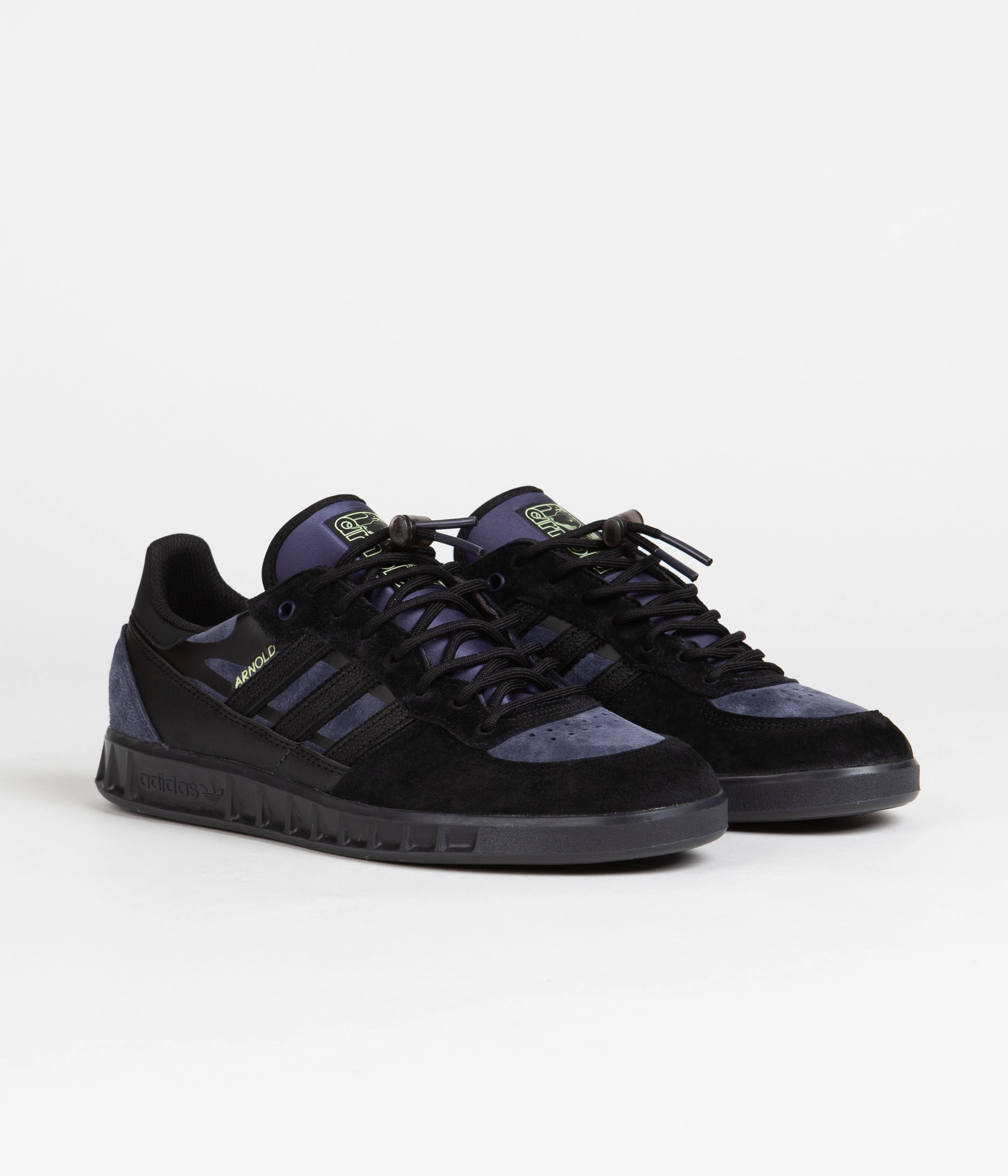 Adidas x Mike Arnold Handball Top Shoes - Core Black / Shadow Navy / Pulse Yellow Bad Bunny Adidas Shoes