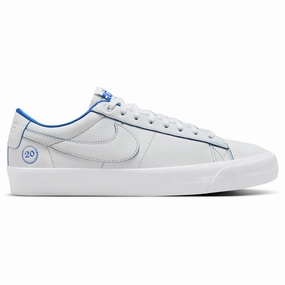 Asics Table Tennis Shoes Nike SB Zoom Blazer Low Pro GT Premium Shoes - Summit White / Game Royal - Summit White