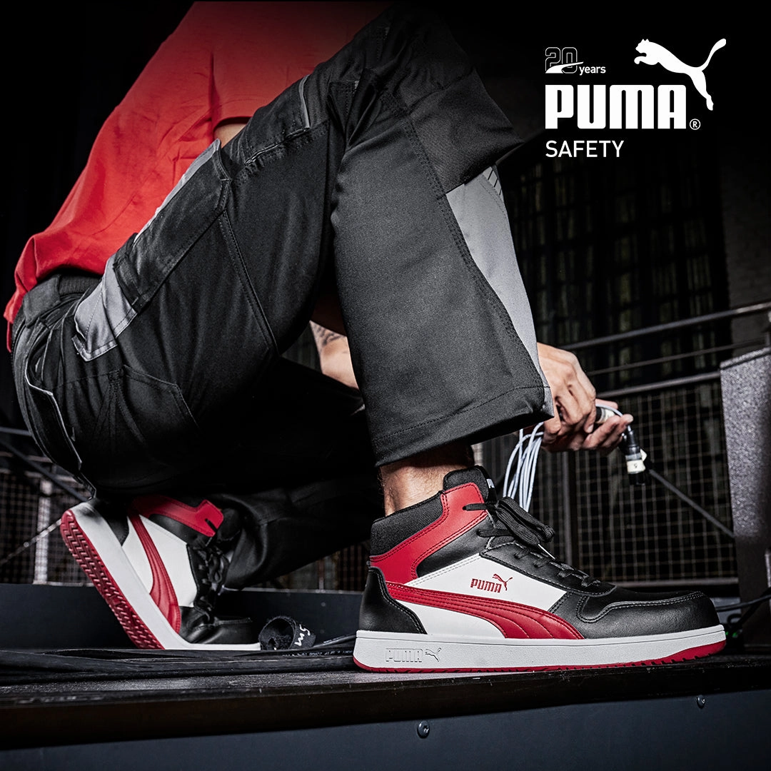 Puma Forecourt Retro Safety Boot (Black/Red/White) 630057 Asics Shoe Size Comparison