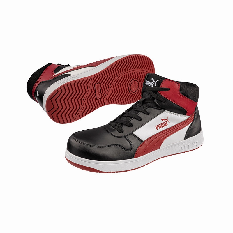 Puma Forecourt Retro Safety Boot (Black/Red/White) 630057 Asics Basketball Shoes Retro