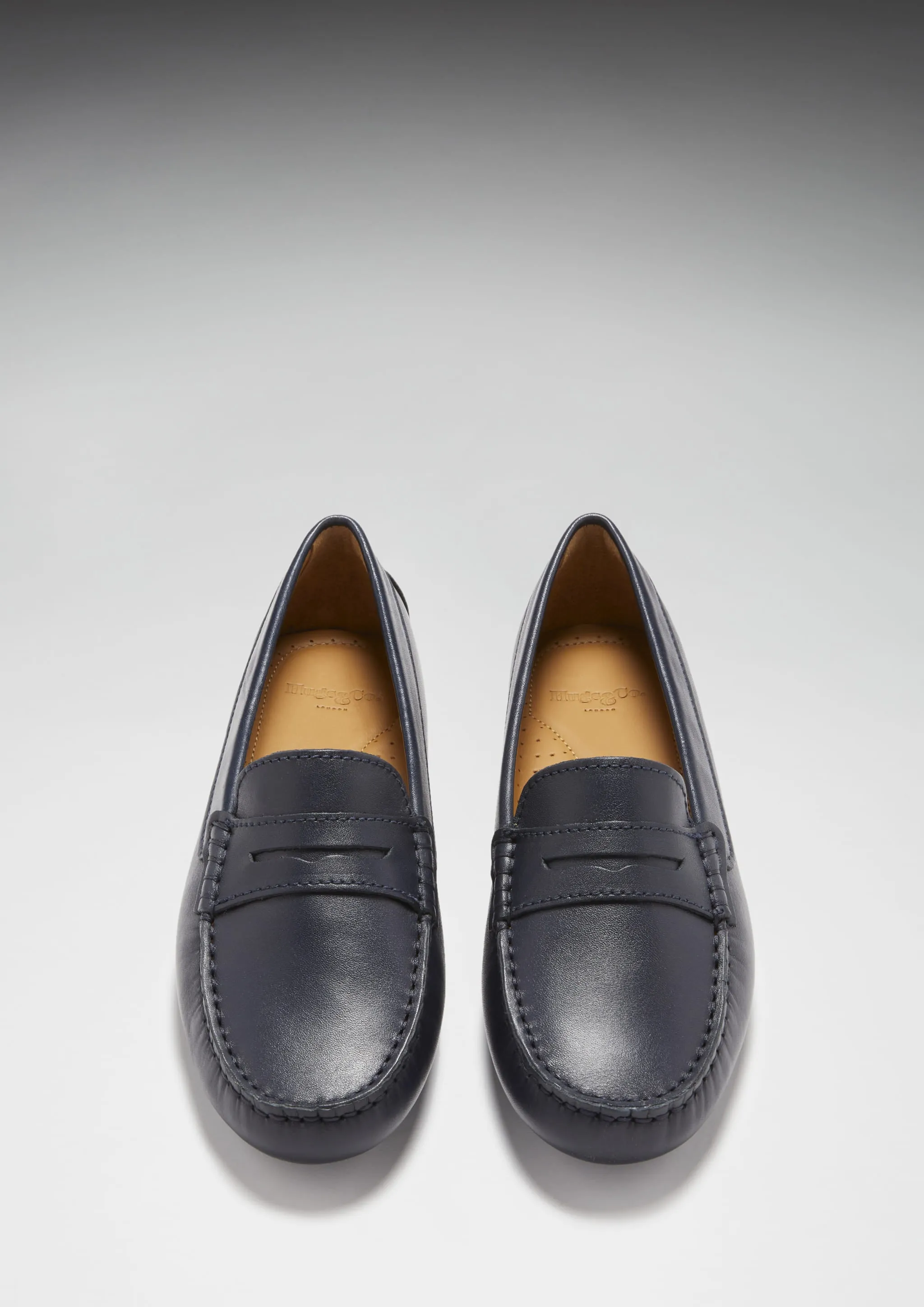 Women's Penny Driving Loafers, navy blue leather Do Marten Loafers