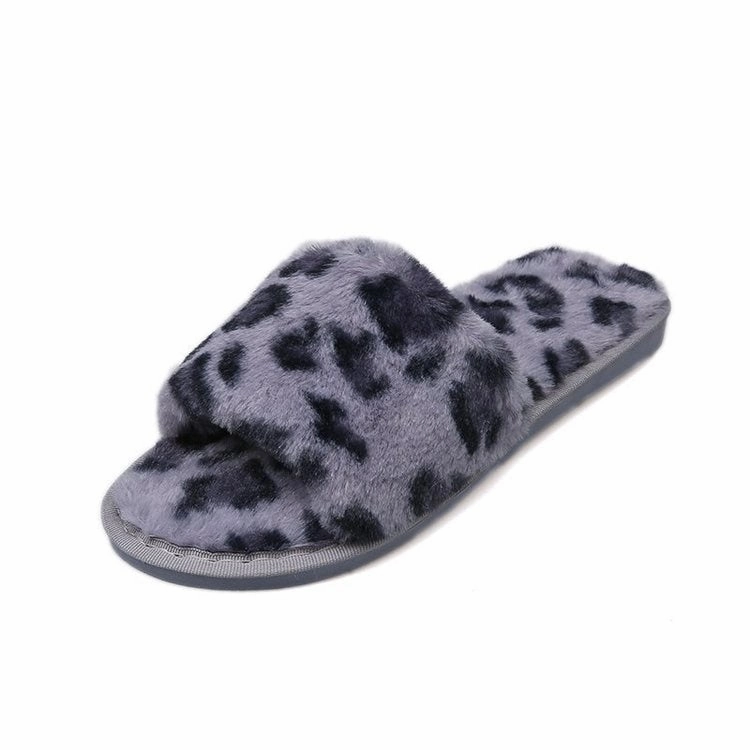 Winter Women House Slippers Faux Fur Fashion Warm Shoes Woman Slip on Flats Female Slides Black Pink cozy home  furry slippers Just Be Flip Flops
