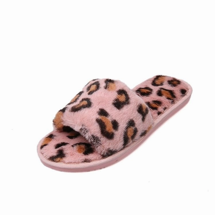 National Flip Flop Day 2025 Winter Women House Slippers Faux Fur Fashion Warm Shoes Woman Slip on Flats Female Slides Black Pink cozy home  furry slippers