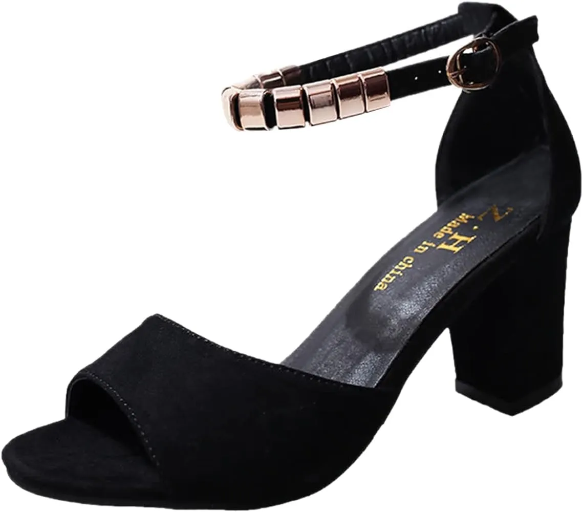 Women Fashionable And Comfortable Black Sexy Round Toe Sandals   494182 Celine Loafers