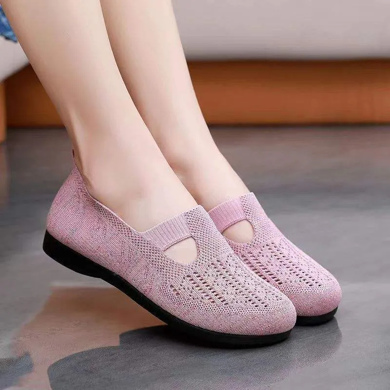 Women Light Breathable Slip-On Mesh Loafers Suede Loafers For Men