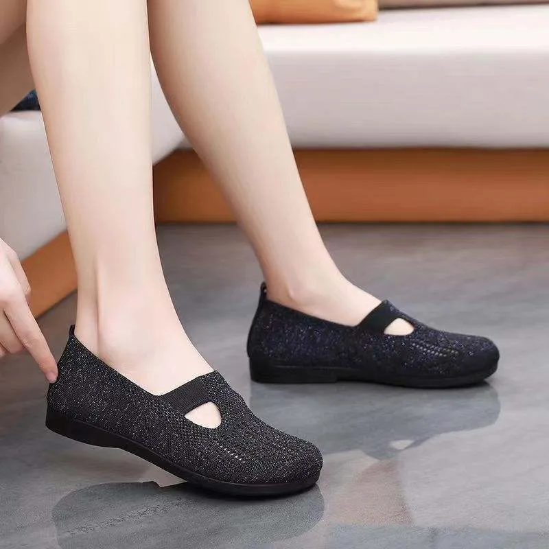 Loafers Fashion Women Light Breathable Slip-On Mesh Loafers