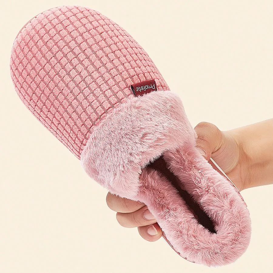 Women Memory Foam Winter Fashion Checked Slippers Hottest Slides