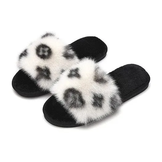 Girly Slippers Women monogram fluffy comfy slipper