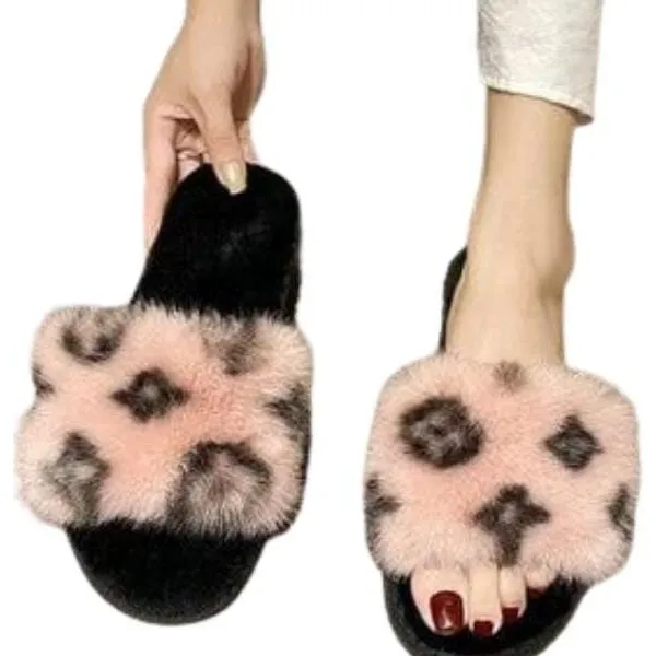 Women monogram fluffy comfy slipper My Slippers Moccasins