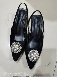 Summer Loafers Women Shoes Low Heel Shoes Back Strappy Wedding Party Shoes 534478