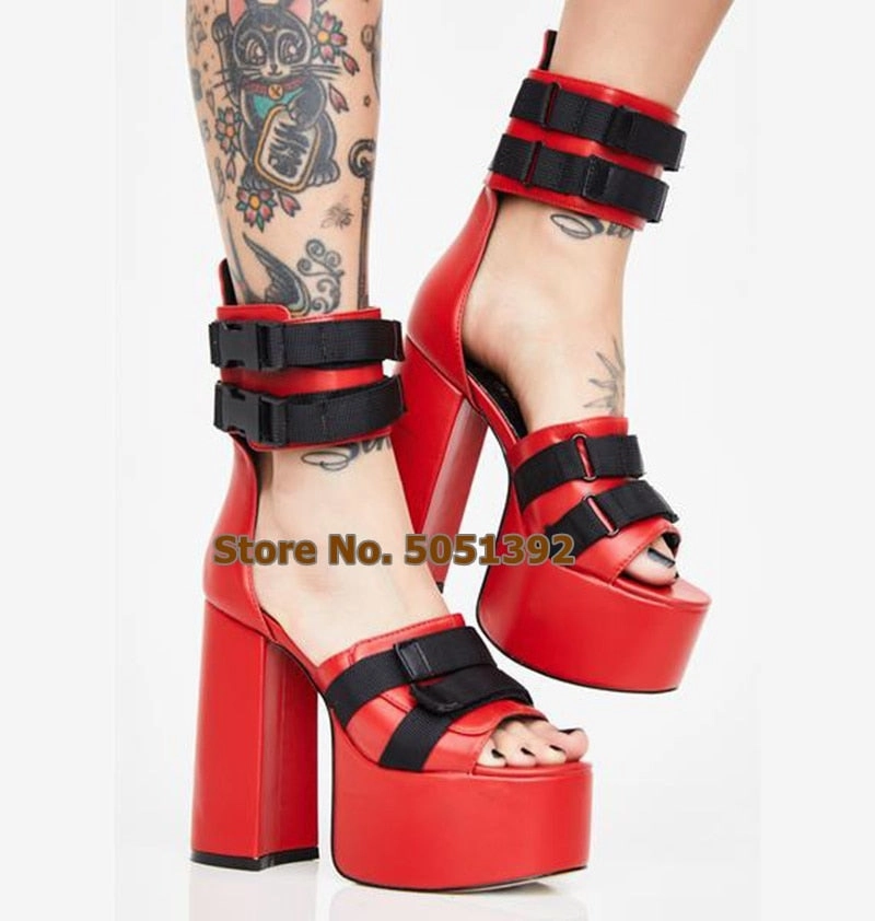 Wooden Japanese Sandals Women High Heel Stiletto Patent Leather Bowtie Ankle Buckle strap Open Toe  Nightclub Party Shoes.