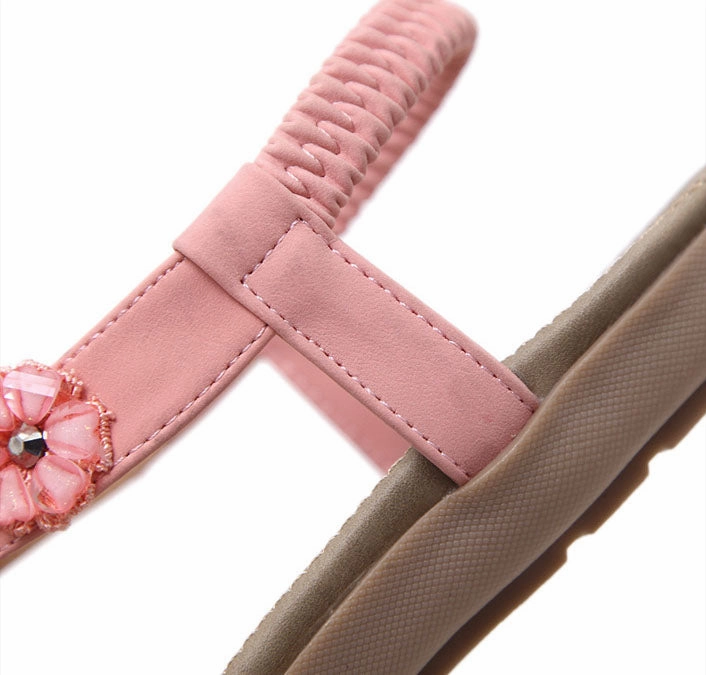 Haflinger Sandals Women's Boho Casual Flat Ankle Elastic Flip Flop Sandals