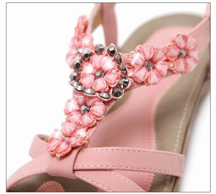 Women's Boho Casual Flat Ankle Elastic Flip Flop Sandals Sandals Halcyon Beach Castries Saint Lucia