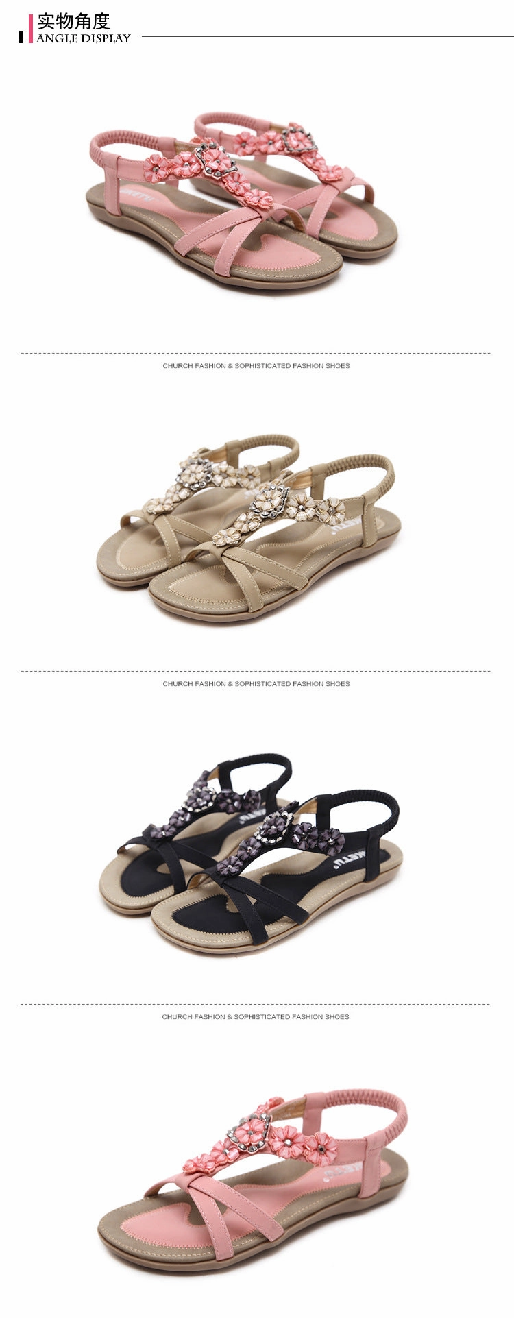 Women's Boho Casual Flat Ankle Elastic Flip Flop Sandals Jamaica Montego Bay Sandals