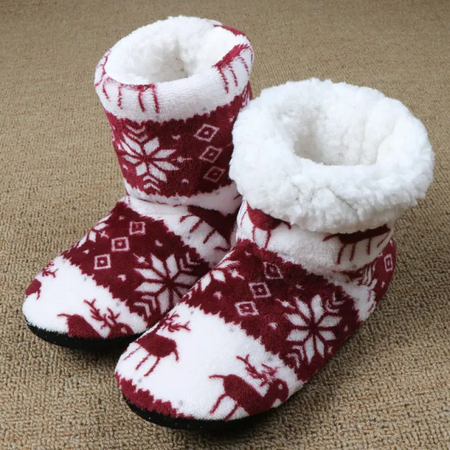 Lounge Slippers Women's Christmas Plush Slippers Clearance
