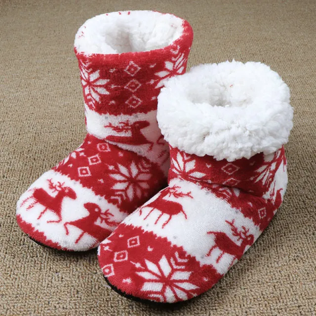 Women's Christmas Plush Slippers Clearance Adissage Slides