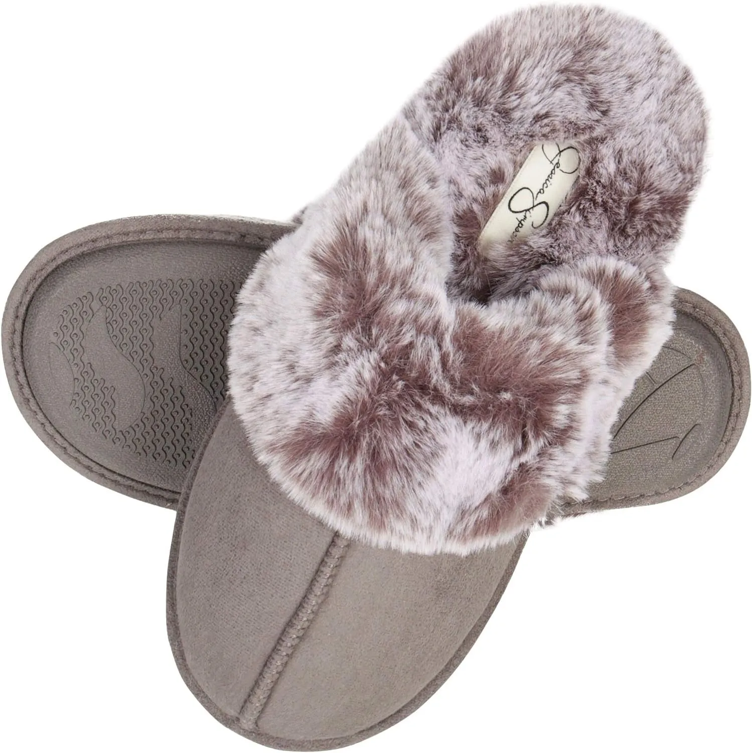 Women'S Comfy Faux Fur House Slipper Scuff Memory Foam Slip on Anti-Skid Sole Slippers Poshmark