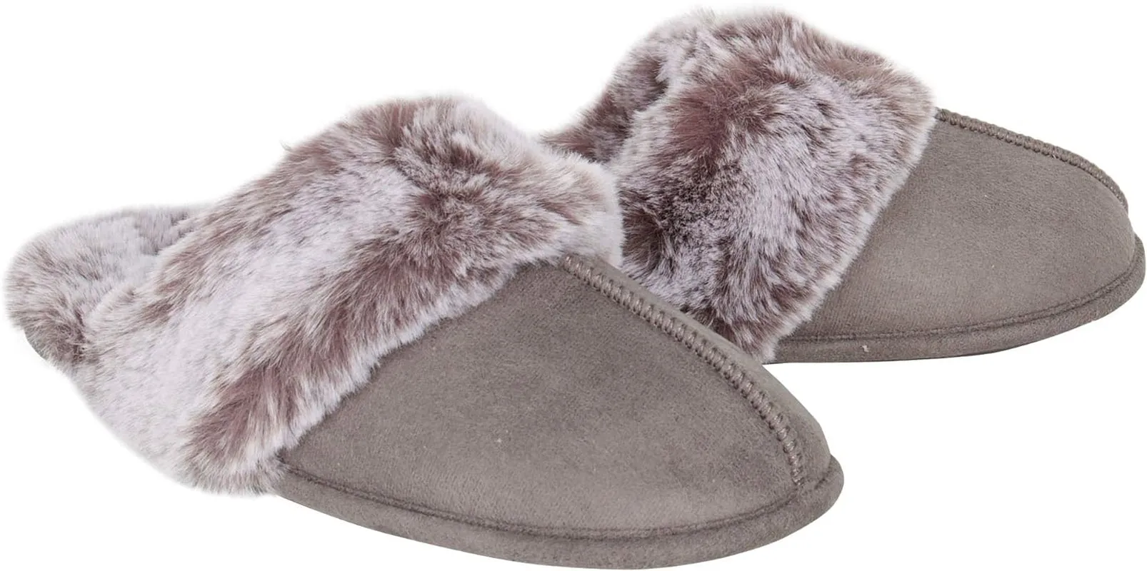 Slippers With Name Women'S Comfy Faux Fur House Slipper Scuff Memory Foam Slip on Anti-Skid Sole