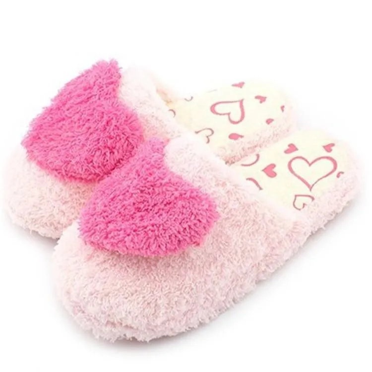 Best House Slippers For Plantar Fasciitis Women's cute heart slippers soft plush warm house shoes
