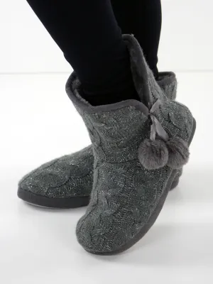 Women's Faux Fur Inside Shiny Slippers,Grey Hot Wheels Slippers